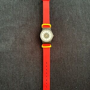 Swatch Red and Black with Yellow Guard-1984